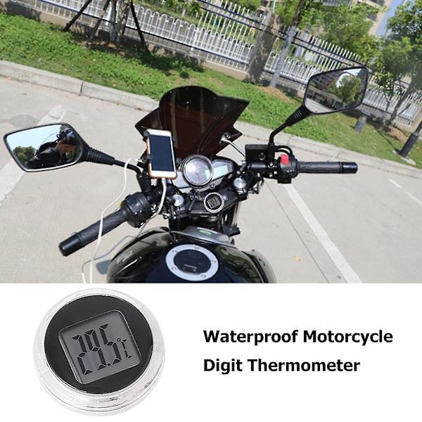 Mini Motorcykel Termometer Vandtæt Klistermærkemonteret Ur