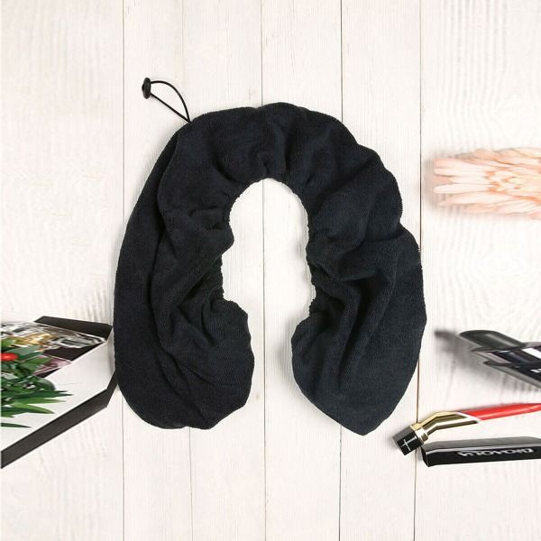Kvindernes Tata Håndklæde BH Afgrøde Hals Wrap Underbukser Solid Fløjl Polyester Black M
