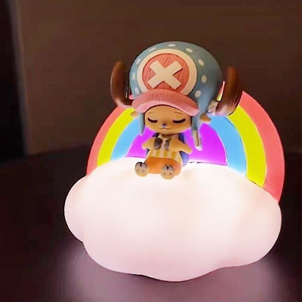 One Piece Anime Sweet Dream Series Blind Box Nattlampa Luffy Zoro Nami Sanji Chopper Figurer Led Prydnad Överraskning Leksaker Present Robin 1PC