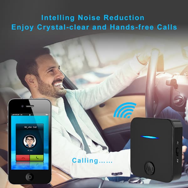 Bluetooth 5.0 Sender, Bluetooth Mottaker Bluetooth Adapter med 3.5mm Jack