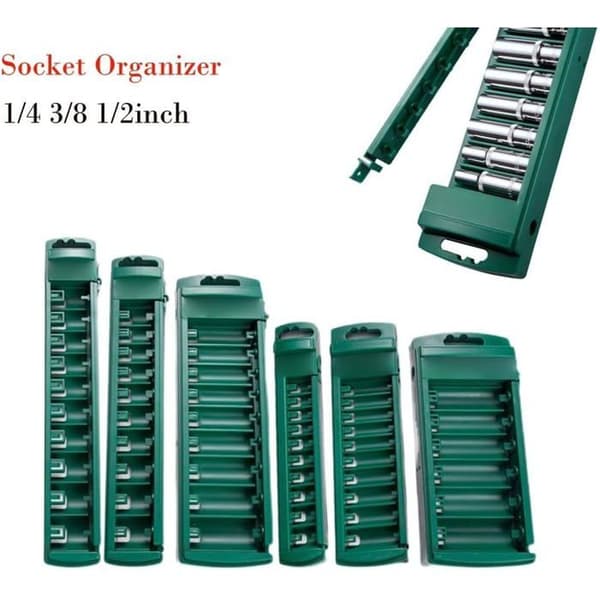 Effektiv opbevaringsreol designet til 1/4\", 1/2\", 3/8\" toppe, perfekt (12,7 mm lang)