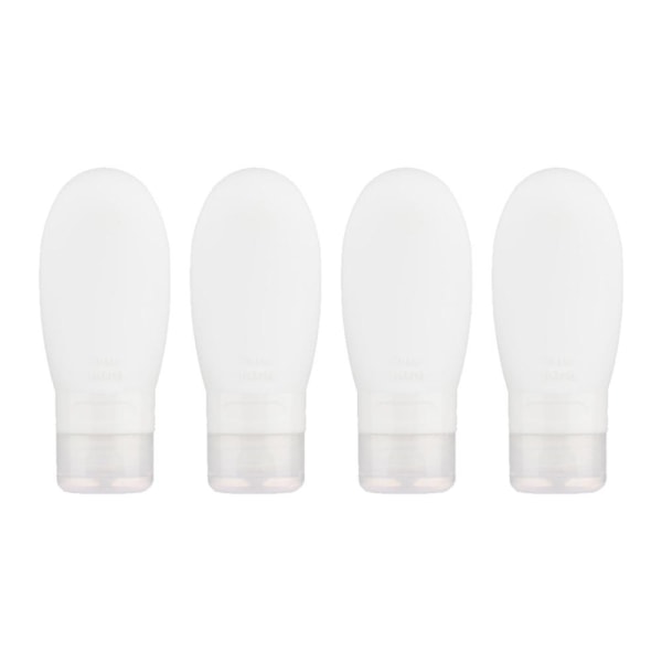 4 stk silikagel sub-flasker, bærbare kosmetiske sub-flasker 60ml White