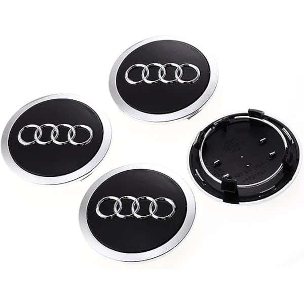 Centerkapsler til AUDI 60mm 4-pak grå grå grå