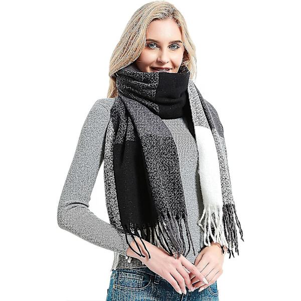 Damhalsduk och sjal vinter damhalsdukar filt sjal för Lmell kvinnor tartan sjal damer