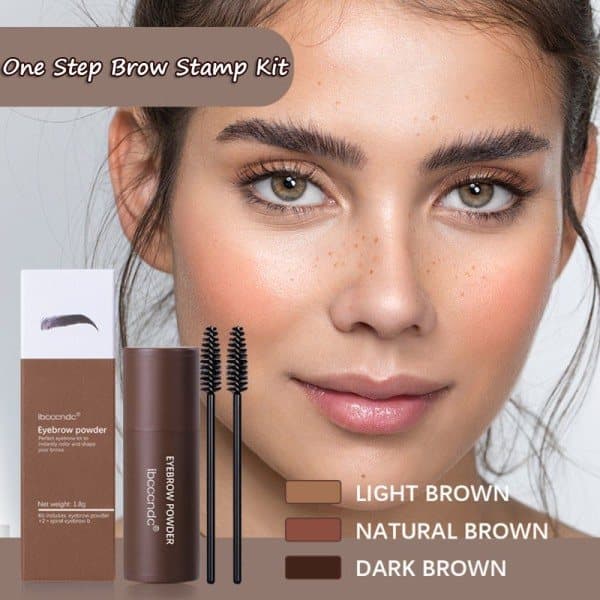 One Step Brow Stamp Shaping Kit Vaaleanruskea