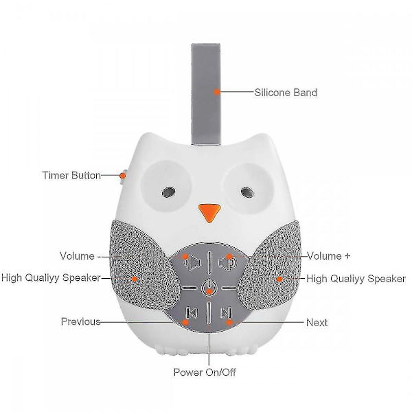 Baby Sleep Pacifier Shusher, Lydmaskiner Ugle beroligende søvnhjælp Baby Gave 12 beroligende