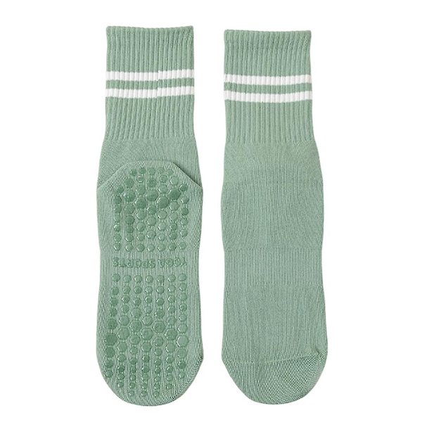 Pilates sokker Yoga sokker Grip sokker Sklisikre Yoga sokker Skid sokker med grep One Size Light Green