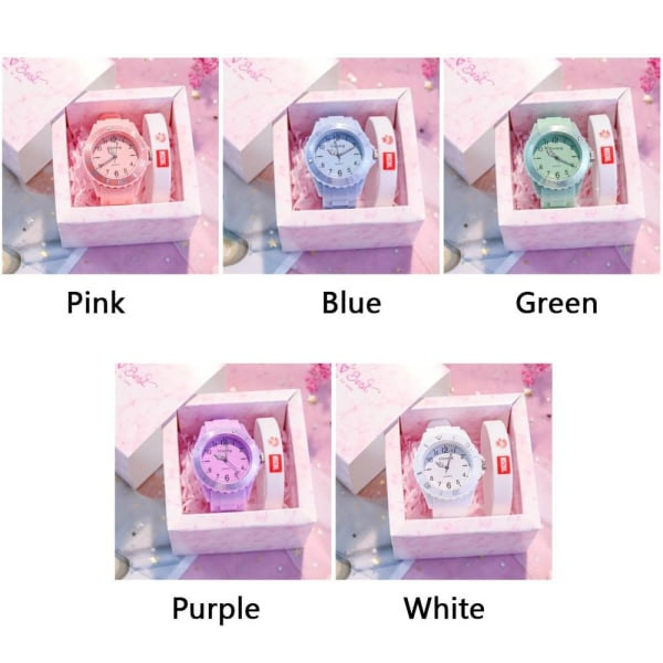 Barnegave Myk Silikonrem Digital Klokke Pekefinger Klokke Klokke Klokke Barneklokker ROSA PINK