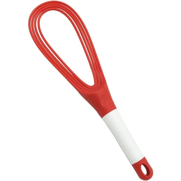 2 st 29CM Twist Visp, Plast Kök Platt Ballong Visp Tjock Tråd Äggvisp Visp för Matlagning Blandning Vispning Rörning, Röd