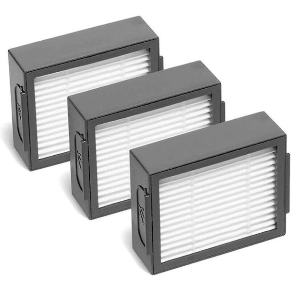 Pakke med 3 filtre for Roomba E5 / i7 / e5154 / e5158. Erstatningsfilterpakke for E5 E6 i7 i7+ Plus.