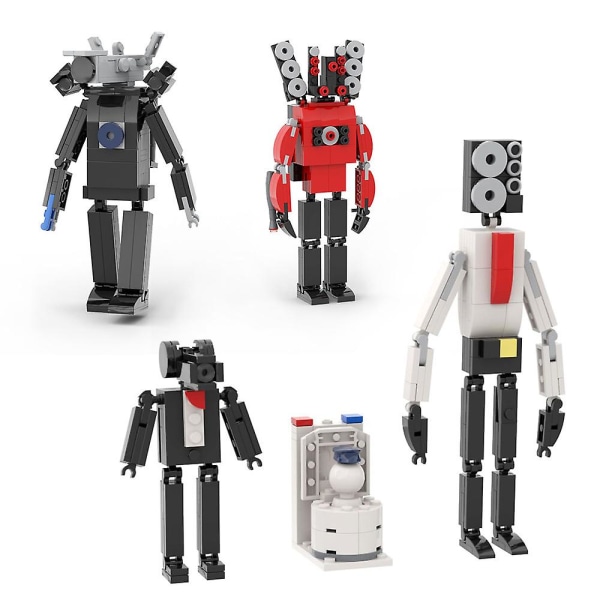 Skibidi Toilet Byggesæt, Hot Video Karakterer Skibidi Toilet Spil Samleobjekt Model Actionfigur Legetøj Gaver C 1Pc