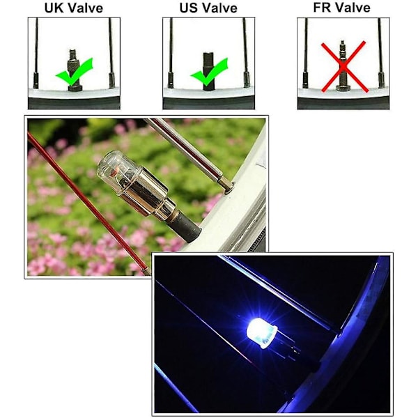 20 stk. LED-hjulbelysning Blinklys Dækventilhættelampe Til Bil Lastbil Motorcykel Cykel (20 stk. Blandet) 20pcs Mixed