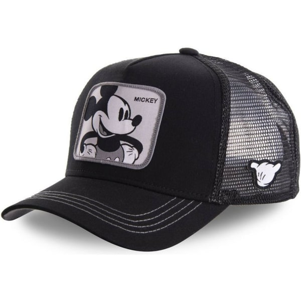 Mickey Baseball Cap Miesten Naiset Mesh Snapback Trucker Hat - Black B