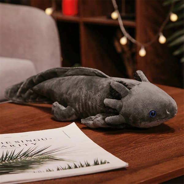 45 cm Salamander Plyschleksak Uppstoppad Plyschkudde Barnpresent (Grå)