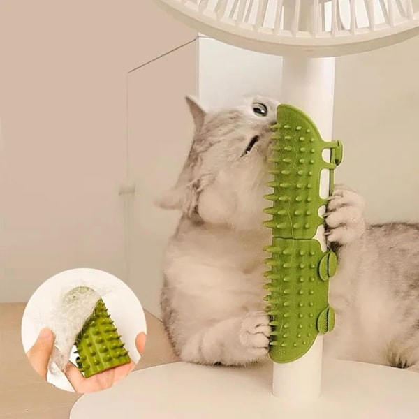 2PCS Pet Tickling Artifact, Tickling Comb Pet Brush,Wall Corner Massage Comb, Soft Pet Grooming Brush, Pet Self Groomer Brushes (B)