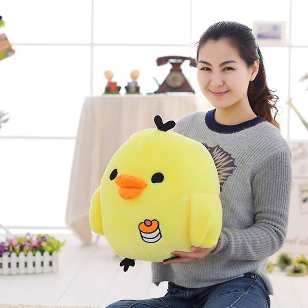 Liten gul kycklingfigur Stor fet kyckling Gul kyckling söt plyschleksak Kudde Hem 30cm