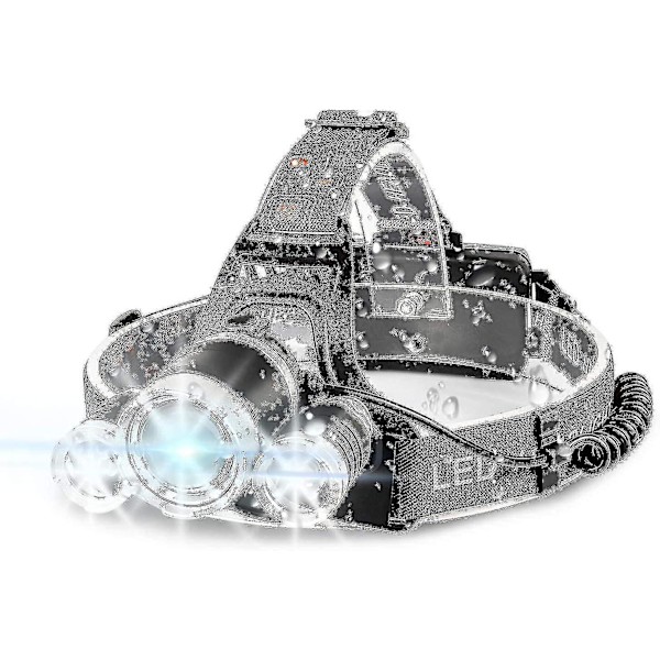 Lommelygter Pandelygter Led Pandelampe 20000 Lumen Lommelygte Forbedret Led- Genopladelig (hy)
