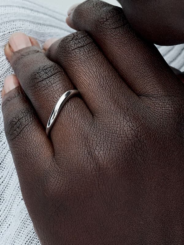 Pandora - Organiskt Formad Ring - Sterlingsilver Circumference: 52mm