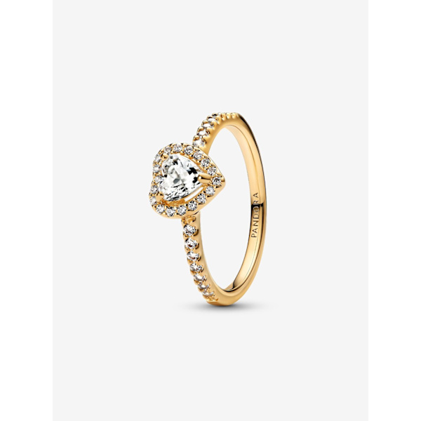 Pandora - Elevated Heart Ring - 14k guldplätering Circumference: 54mm