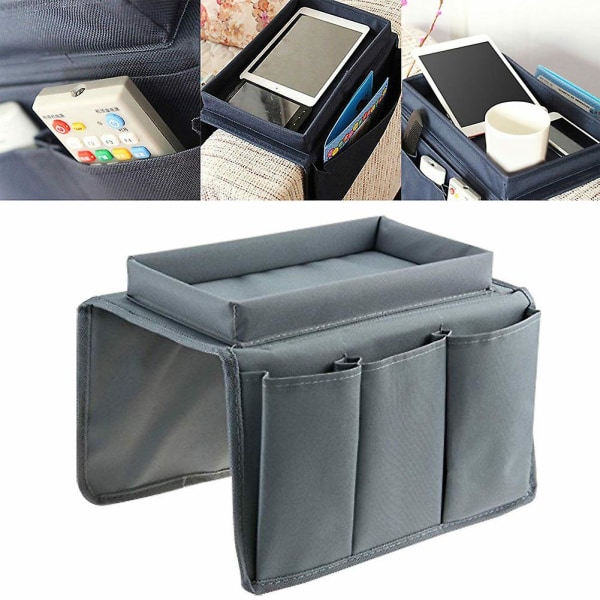 Monitaskuinen sohva käsinojassa riippuva säilytyslaukku puhelimen kaukosäätimen organizer
