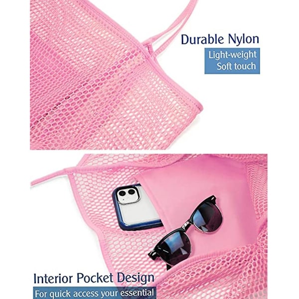 Outdoor Portable Travel Beach Bag Axelväska pink