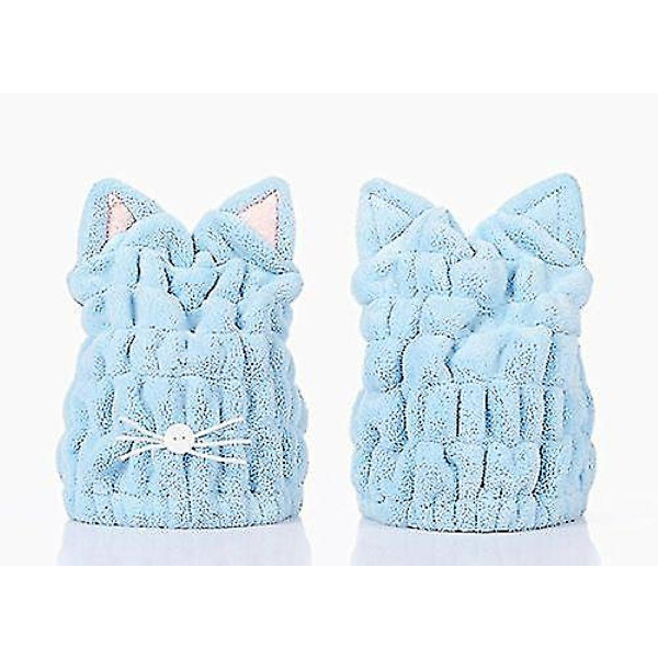 Mikrofiber badehåndklæde til børn, hårhåndklæde, hue, hurtigtørrende håndklæde, hue, sødt badeværktøj, super blødt