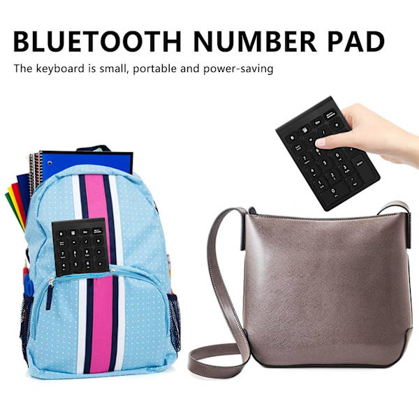Bluetooth Nummertastatur, Trådløs Bluetooth 22 Multifunktion Numerisk Tastatur Udvidelser Til Bærbar/des
