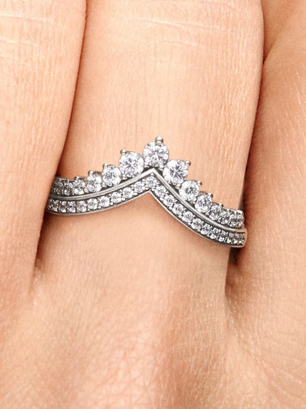Pandora - Princess Wishbone Ring - Sterlingsølv Circumference: 58mm