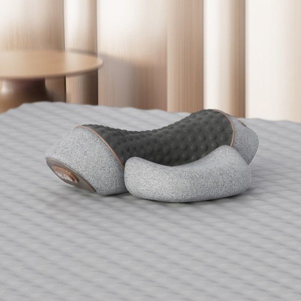 Nackmassagekudde för smärtlindring, Cervical, Ortopedisk kudde Vanlig Grå Gray Single-function hot compress