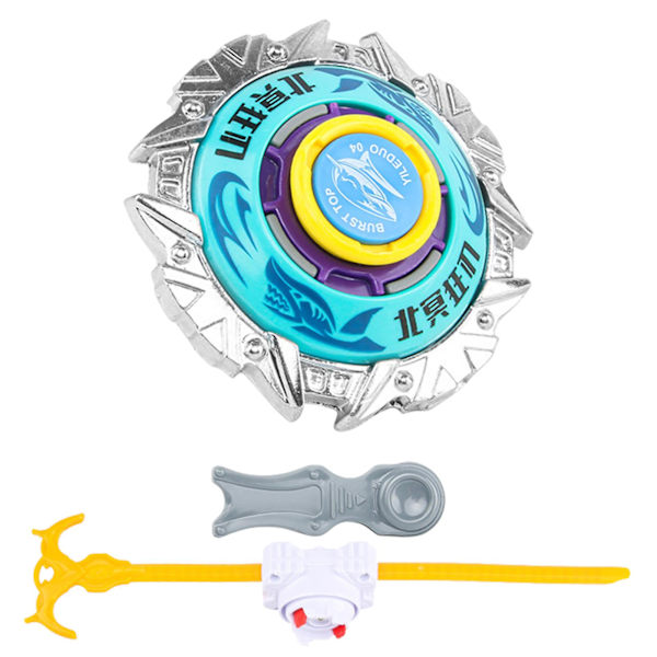1 sæt snurrende top legetøj klassiske anime elementer anti-scratch roterende underholdende gyroskop legetøj til underholdning Cyan