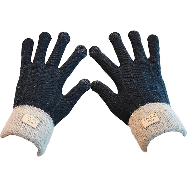 Vinterhandskar för kvinnor, varma, elastiska muddar, termiska handskar style 2