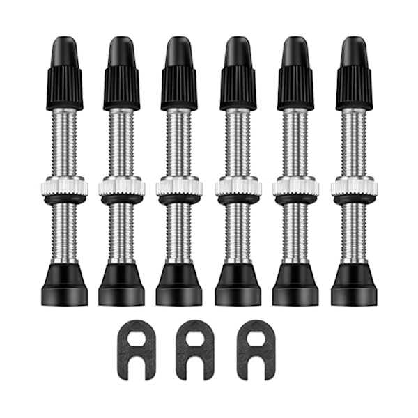40mm Tubeless Presta Ventilskaft Kit Cykel W/ Ventilkernfjerner Værktøj Og Hætter