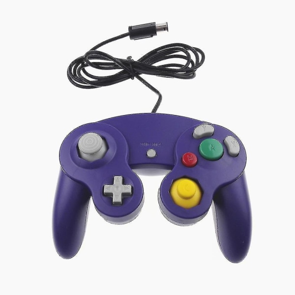 Ny kablet controller-gamepad til Nintendo Gamecube-konsol og Wii U-konsol purple