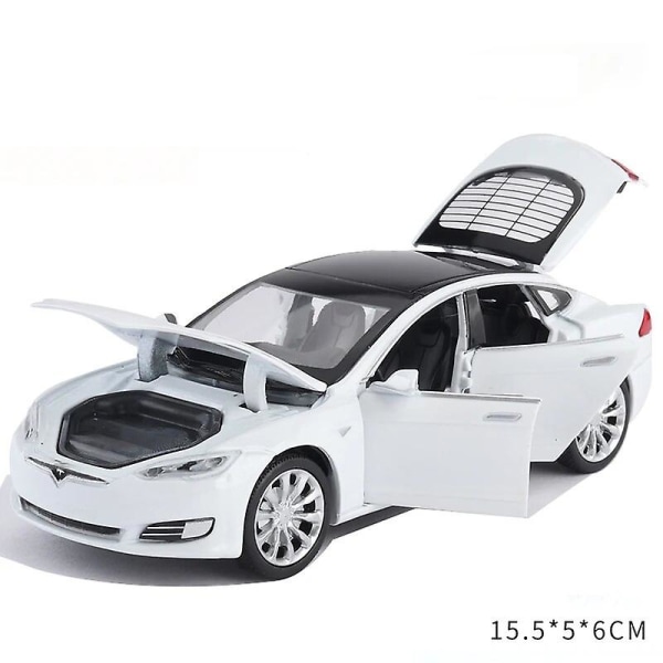 1:32 Tesla Model S Alloy Car Model Diecast Toy Car, Sound and Light Children's Toy Kids Gift Boy Toy (Boxed)