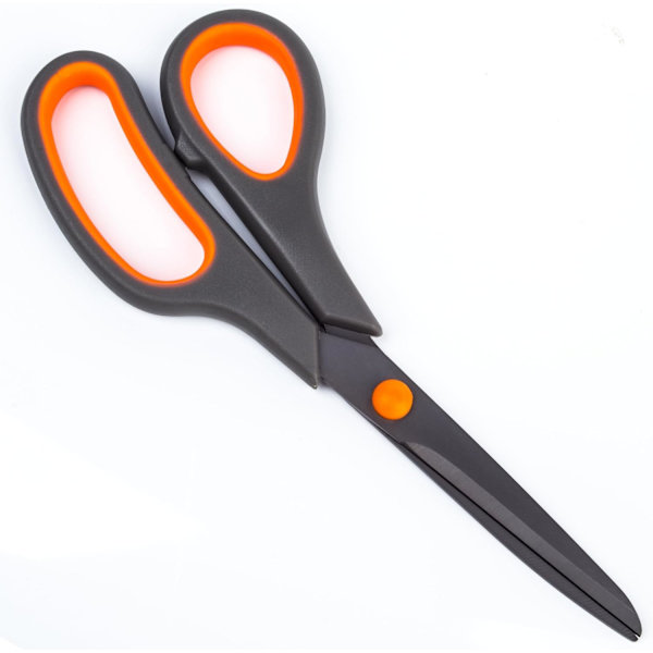 Premium Teflon-belagda rostfria saxar med non-stick-handtag - Robusta saxar för hantverk, skola, kontor, konst och sömnad
