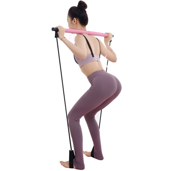Pilates-tankosetti vastusnauhat Säädettävät nauhat Liikunta Vaaleanpunainen Vaaleanpunainen Pink