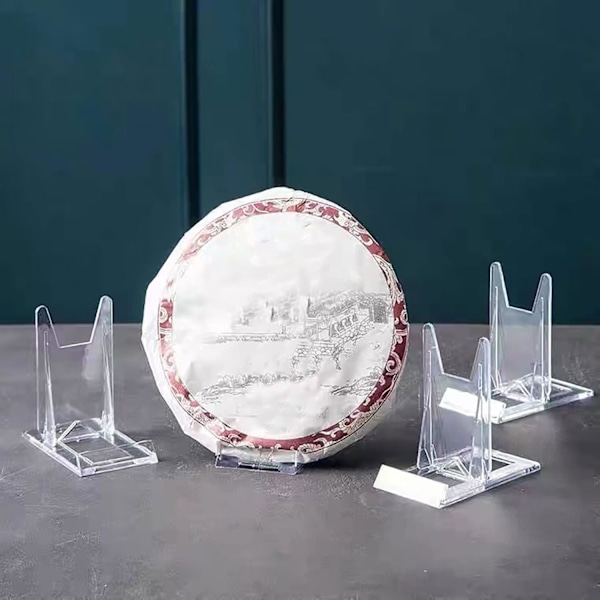 12 st transparenta displayställ av plast, justerbara displayställ av klar akryl, multifunktionella displayhållare