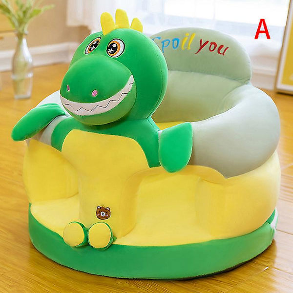 1 stk Baby Lærings Sittesete Sofa Trekk Tegneserie Etui Plysj Støtte Stol Leker 1 Pc Green