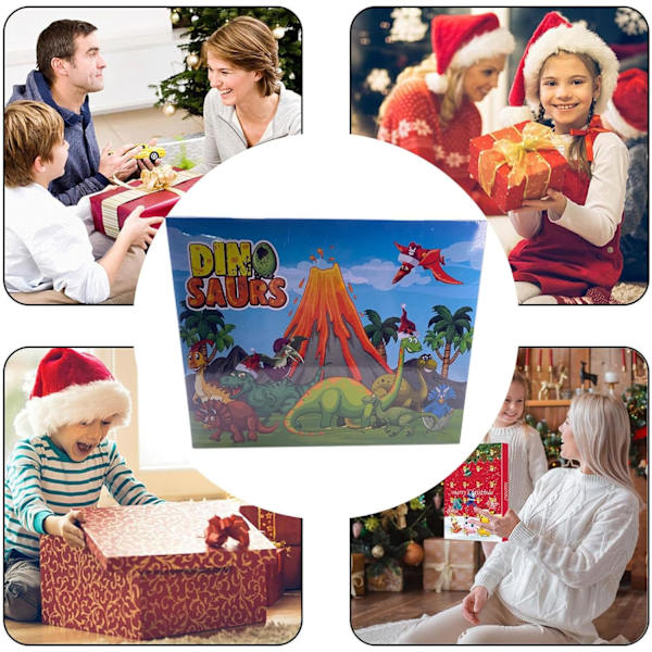 Dino Adventskalender 24 Dage Dinosaur Countdown Kalender Legetøj - Dino Legetøj Jule-Countdown Kalender, Uddannelsesmæssigt Dinosaur Legetøj til Fest