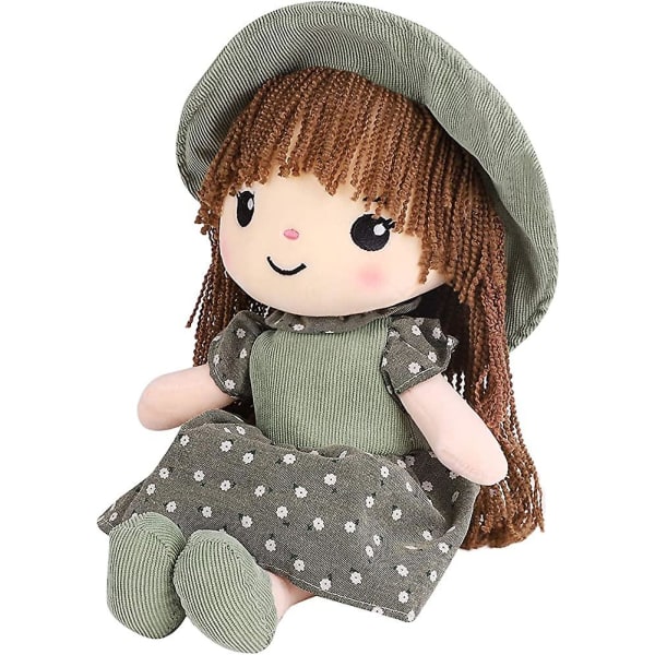 Tyttöjen pörröinen ragnukke pehmo täytetty lelu Pehmeä nukkelahjat hattuhameella prinsessa