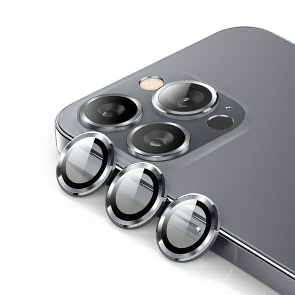 Hat Prince Linsebeskyttelse Hærdet Glas iPhone 15 Pro/15 Pro Max Grå