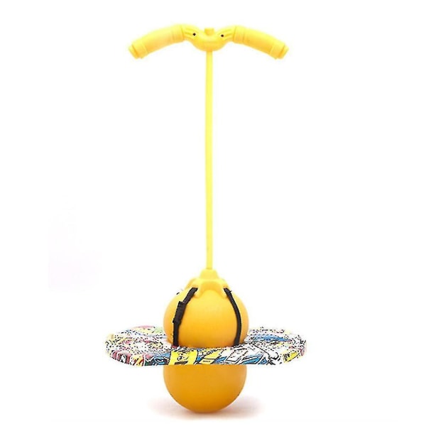 Jumping Ball Legetøj Balance Board med håndtag eksplosionssikker øvelse hoppende bold Yellow
