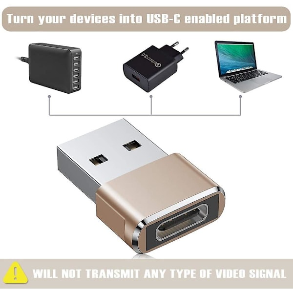 Usb C-hona till Usb-hane Adapter 2-pack, typ A Laddningskabeladapter för Iphone