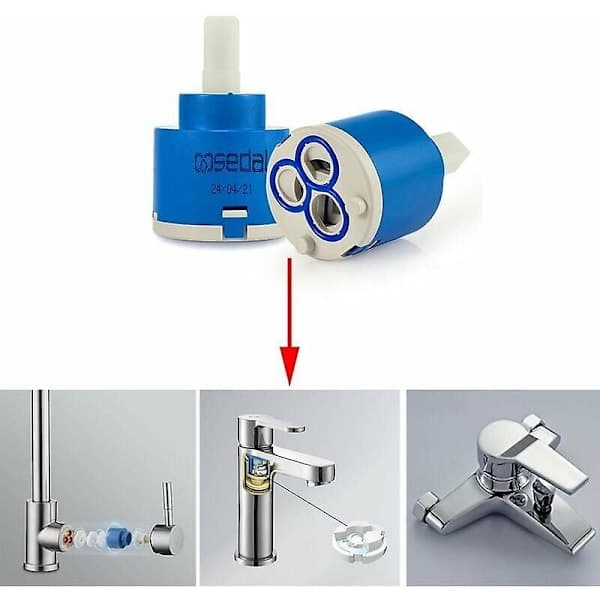 Sedal 40mm Keramisk Kraninnsats for Blanderbatteri Erstatning [DB]