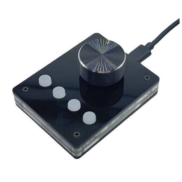 Multimedia programmerbart tastatur Usb-knapp Egendefinert tastatur Minimakrotastaturvolumkontroller (liten hvit knapp)