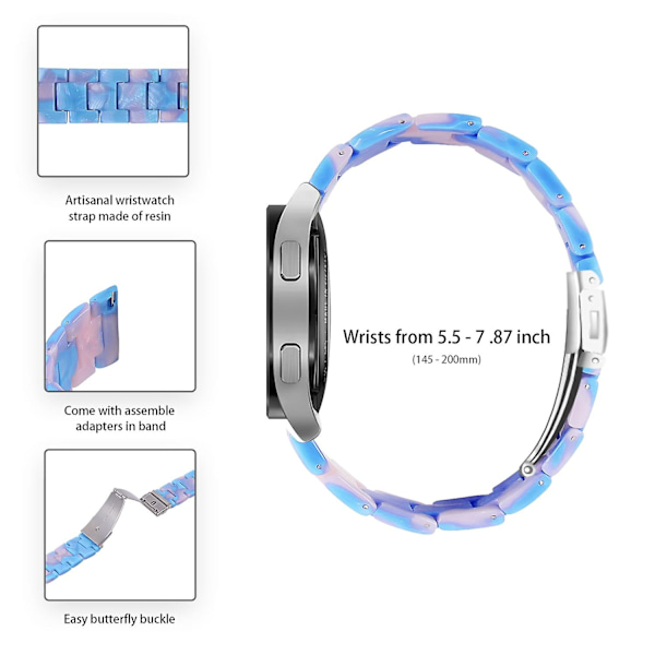 Ersättningsarmband för Garmin Vivoactive 4, 22 mm vattentätt klockarmband i harts Multicolor Style C Garmin Vivoactive 4