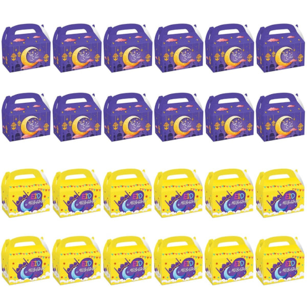 Ramadan presentpåsar och inslagningsetiketter Eid Mubarak godispåse Ramadan fest godisbox Eid Mubarak presentinslagningsetikett 4