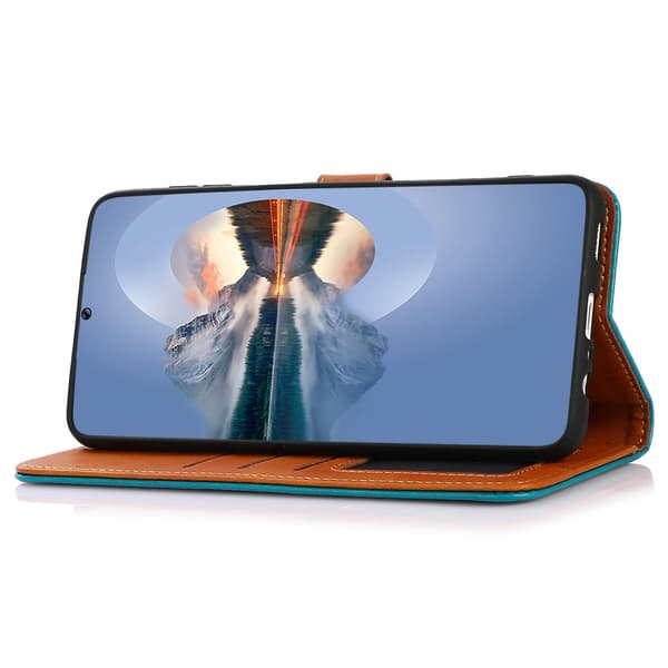 KHAZNEH Läderfodral med stativ, plånboksfodral, magnetiskt telefonfodral till Nokia C32