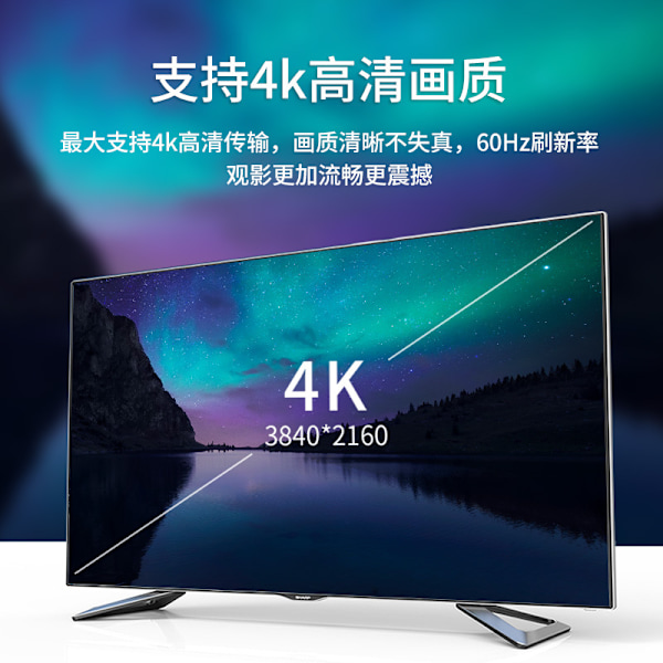 Video-projektiokaapelin tyyppi-C HDTV/DP/MiniDP-teräväpiirtokaapeli 4K60Hz, sopii matkapuhelimiin/näyttöihin/televisioihin/tietokoneisiin Type-C To DP