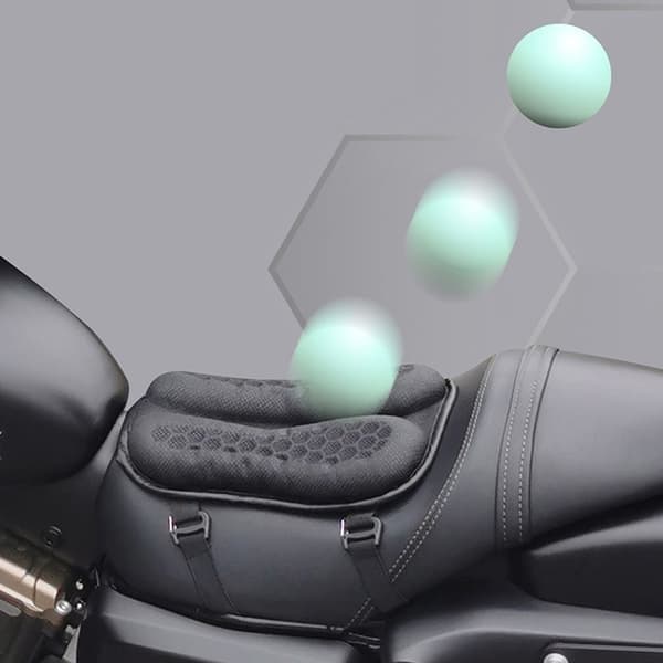 Motorcykel Gel Sitsdyna 3D Bikakestruktur Svart